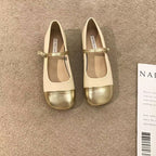 Damen Ballerinas mit elegantem Riemen und glänzender Zehenkappe R&B