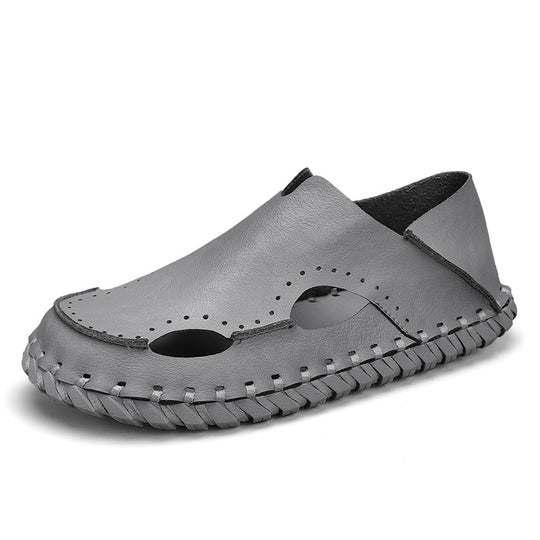 Damen Bequeme und atmungsaktive Leder-Slipper R&B