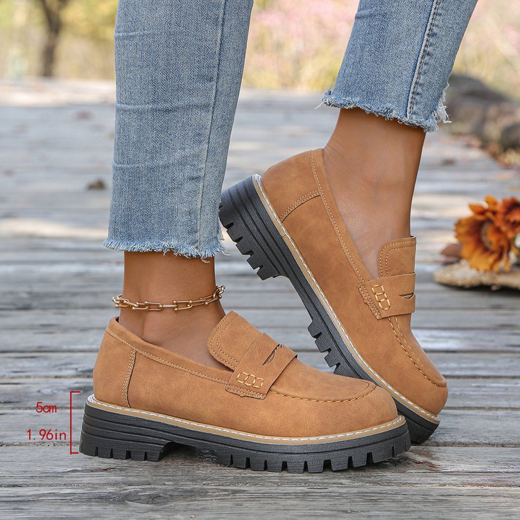 Damen Slip-On Mokassins mit rutschfester Profilsohle und elegantem Design R&B