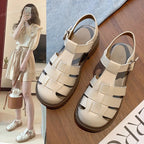 Damen Sandalen mit modernem Leisten und geschlossenen Riemen R&B