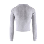 Damen Strickpullover mit klassischem Kragen und Rippstruktur R&B