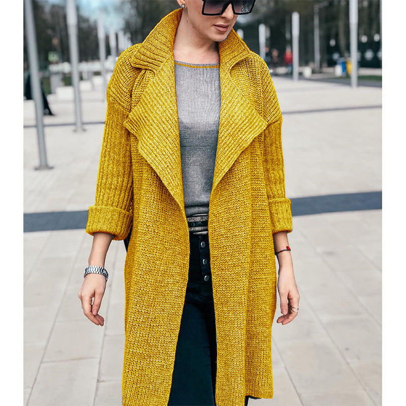 Damen oversized Strickmantel R&B