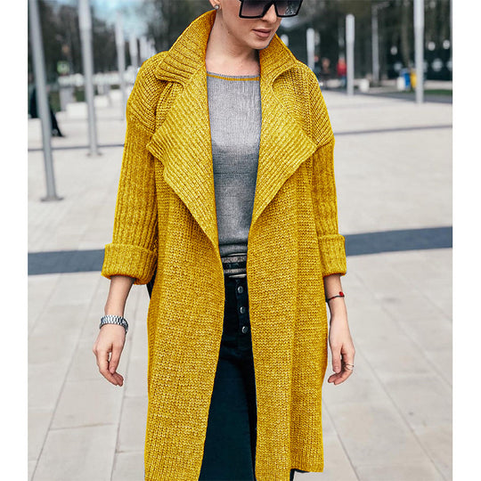 Damen oversized Strickmantel R&B