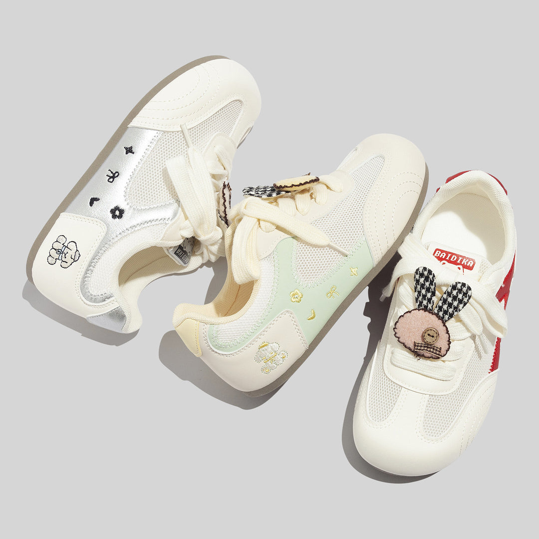 Damen Sportliche Sneakers mit verspieltem Tiermotiv und atmungsaktiver Mesh-Oberfläche R&B