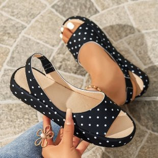 Damen Offene Sommerschuhe mit gepolstertem Fußbett R&B