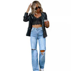 Damen Elegante und lässige Blazerjacke R&B