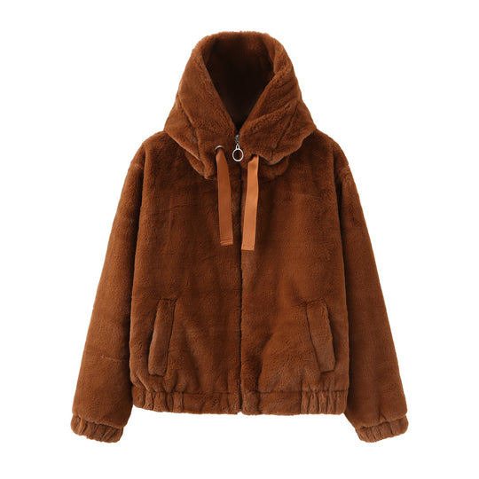 Damen Kuscheljacke mit hochabschließendem Kragen R&B