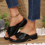 Damen Bequeme und trendige Pantoletten mit verstellbarem Riemen R&B