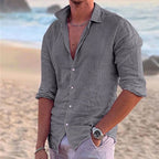 Herren Sommerliche Leinenhemd R&B