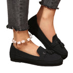 Damen Mokassins mit trendigem Fransen-Design und bequemer Sohle R&B