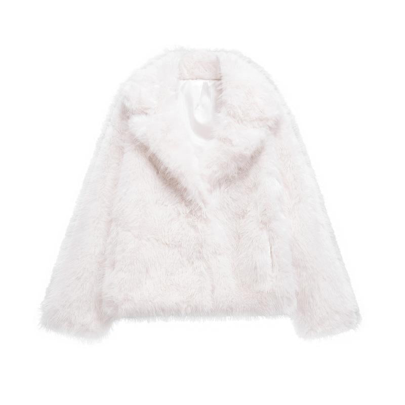 Damen modischer Fellblazer R&B