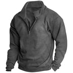 Herren Sportlicher Stehkragenpullover mit Reißverschluss R&B