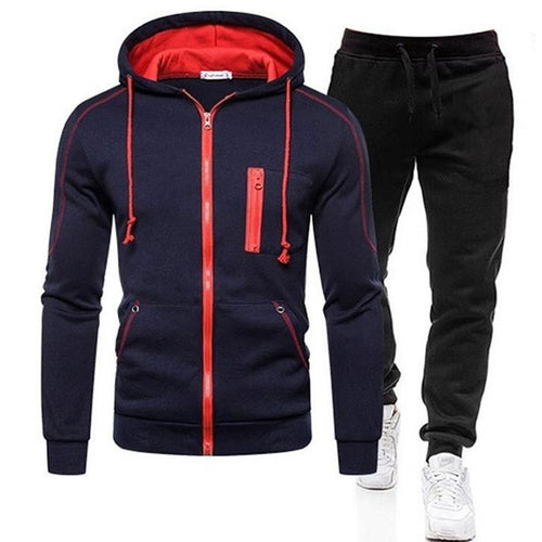 Herren sportliches Kombi-Outfit mit praktischen Reißverschlusstaschen R&B
