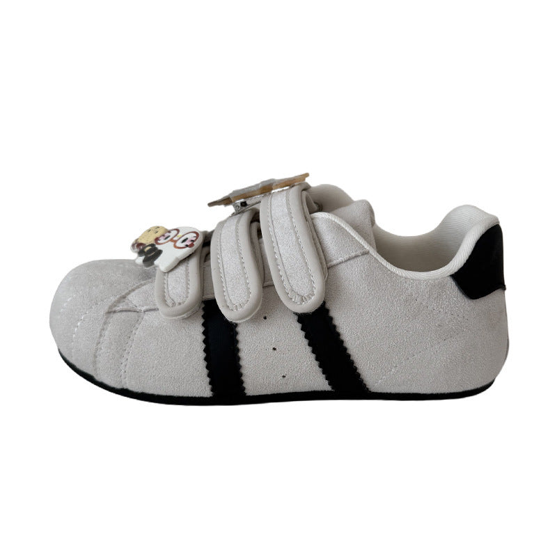 Damen Sneaker mit verstellbarem Klettverschluss und verspielten Applikationen