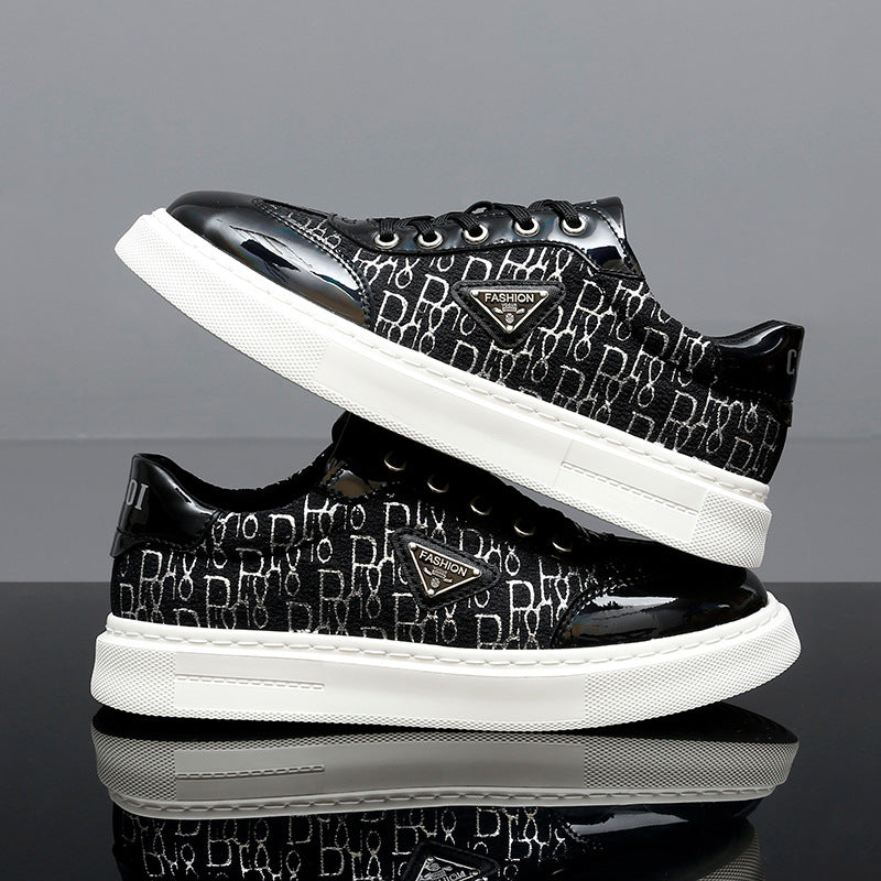 Damen Modische Sneakers mit exklusivem Muster und glänzender Oberfläche R&B