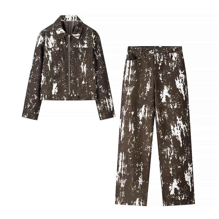 Damen lässige Utility-Jacke mit auffälligem Farbdesign R&B