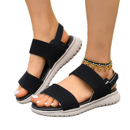 Damen Sportliche Sandalen mit verstellbaren Riemen und rutschfester Sohle R&B
