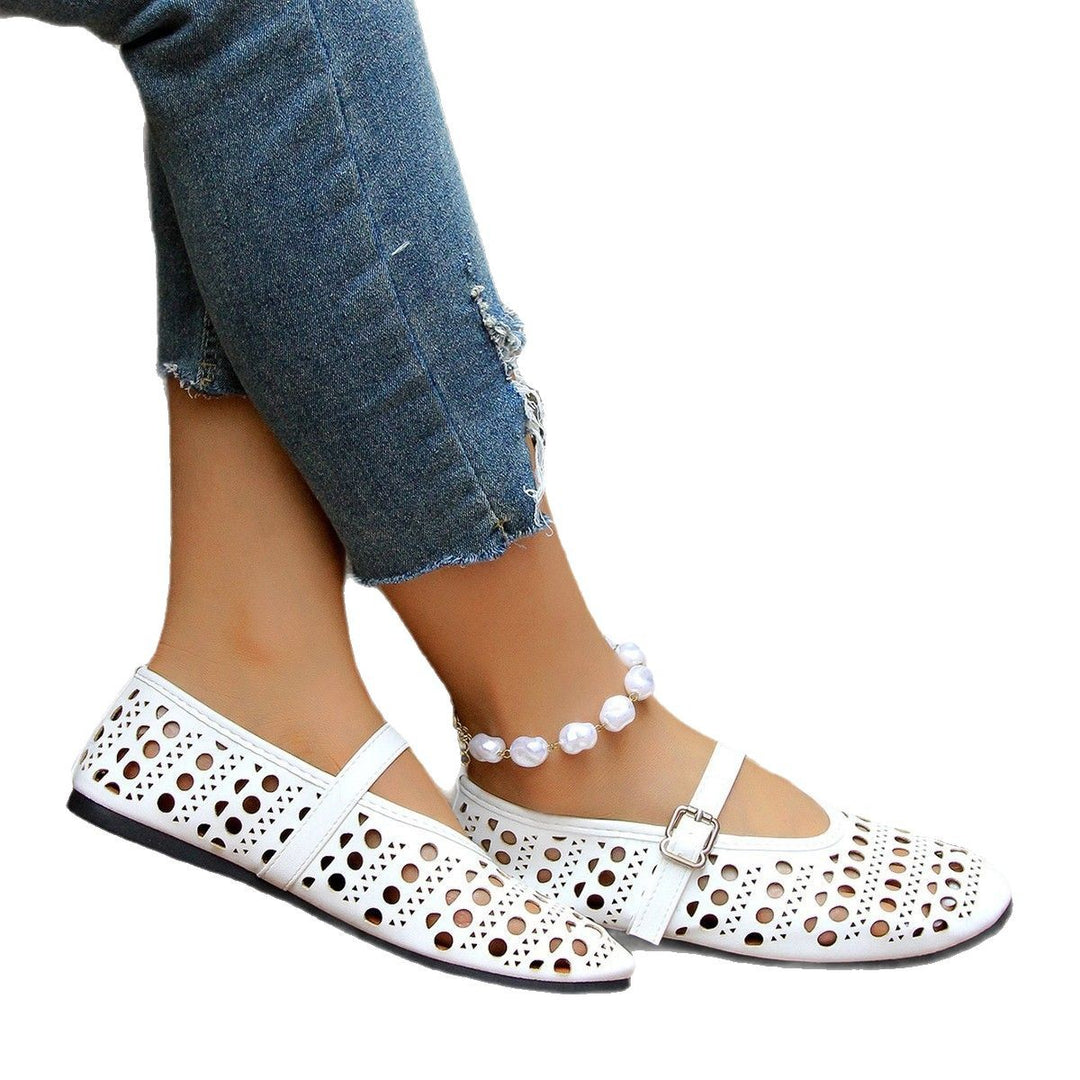 Damen komfortable Halbschuhe mit atmungsaktivem Design und verstellbarem Riemchen R&B