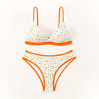 Damen Blumenmuster Bikini mit raffinierter Schnittführung R&B