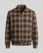 Amerikanische Retro Wendejacke Karomuster Lockerer Unisex Herbstmantel