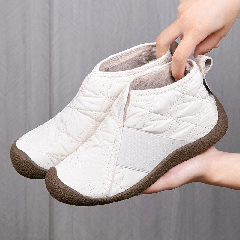 Damen Gemütliche Fleece-Hausschuhe mit rutschfester Sohle R&B