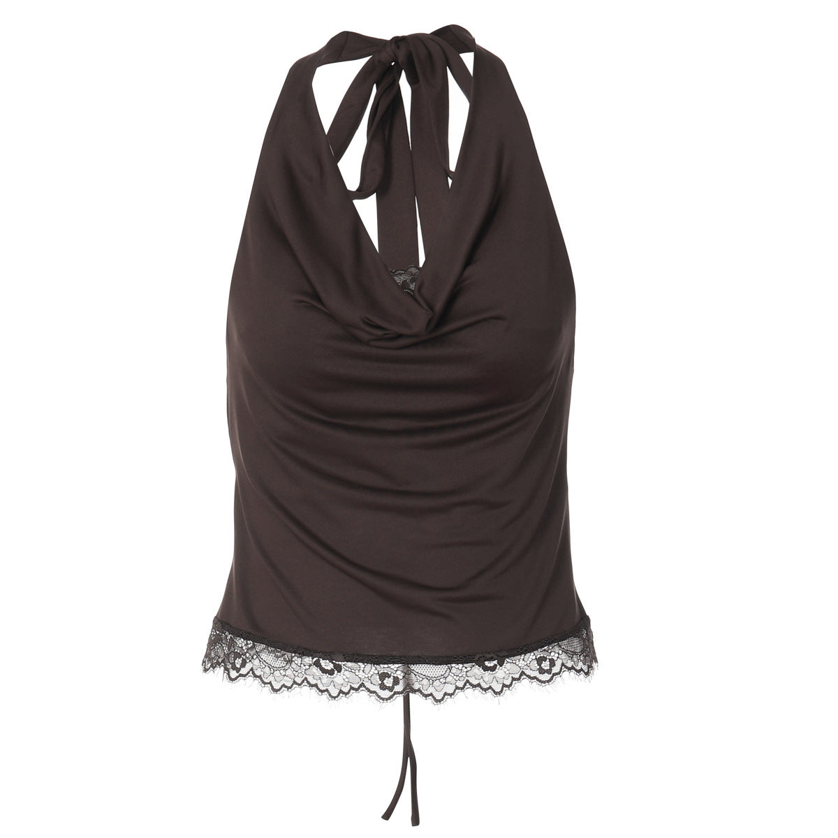 Damen Haltertop mit eleganter Spitzenkante R&B
