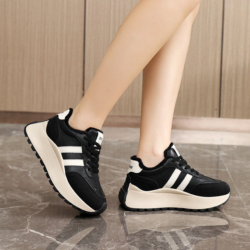Damen gemütliche und stylische Sneakers mit kuscheligem Innenfutter R&B