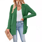 Damen Strickjacke mit Raffung und praktischen Taschen R&B