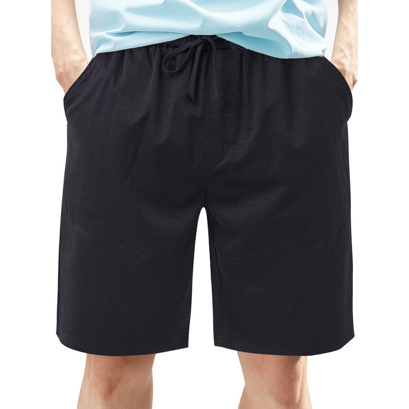 Herren nan knielange Leinenmix-Shorts mit elastischem Kordelzugbund und seitlichen Schubtaschen R&B