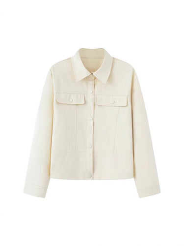 Damen modische Utility-Jacke mit großen Taschen und trendigem Schnitt R&B