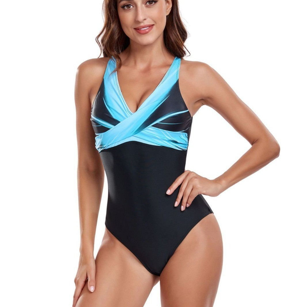 Damen Einteiliger Badeanzug mit verführerischem Cross-Over Design R&B