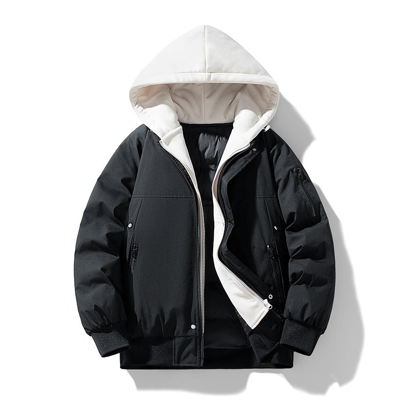Damen wattierte Übergangsjacke mit abnehmbarem Kapuzensystem und stylischem Innenfutter