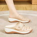 Damen Komfortable Clogs mit modischem Cut-Out Design und flexiblem Fußbett R&B