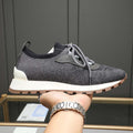 Damen Sportliche Strick-Sneaker mit atmungsaktiver Oberfläche und elastischem Schnürsystem R&B