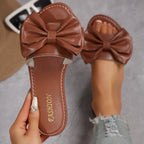 Damen elegante Slipper mit großzügigem Schleifen-Detail R&B