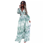 Damen Maxikleid mit floralen Details und raffiniertem Schnitt R&B