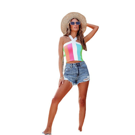 Damen Jeansshorts mit lässigem Schnitt und fransigen Säumen R&B