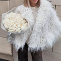 Damen Kunstfelljacke im extravagant gefransten Design R&B