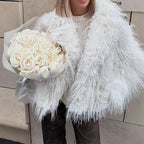 Damen Kunstfelljacke im extravagant gefransten Design R&B