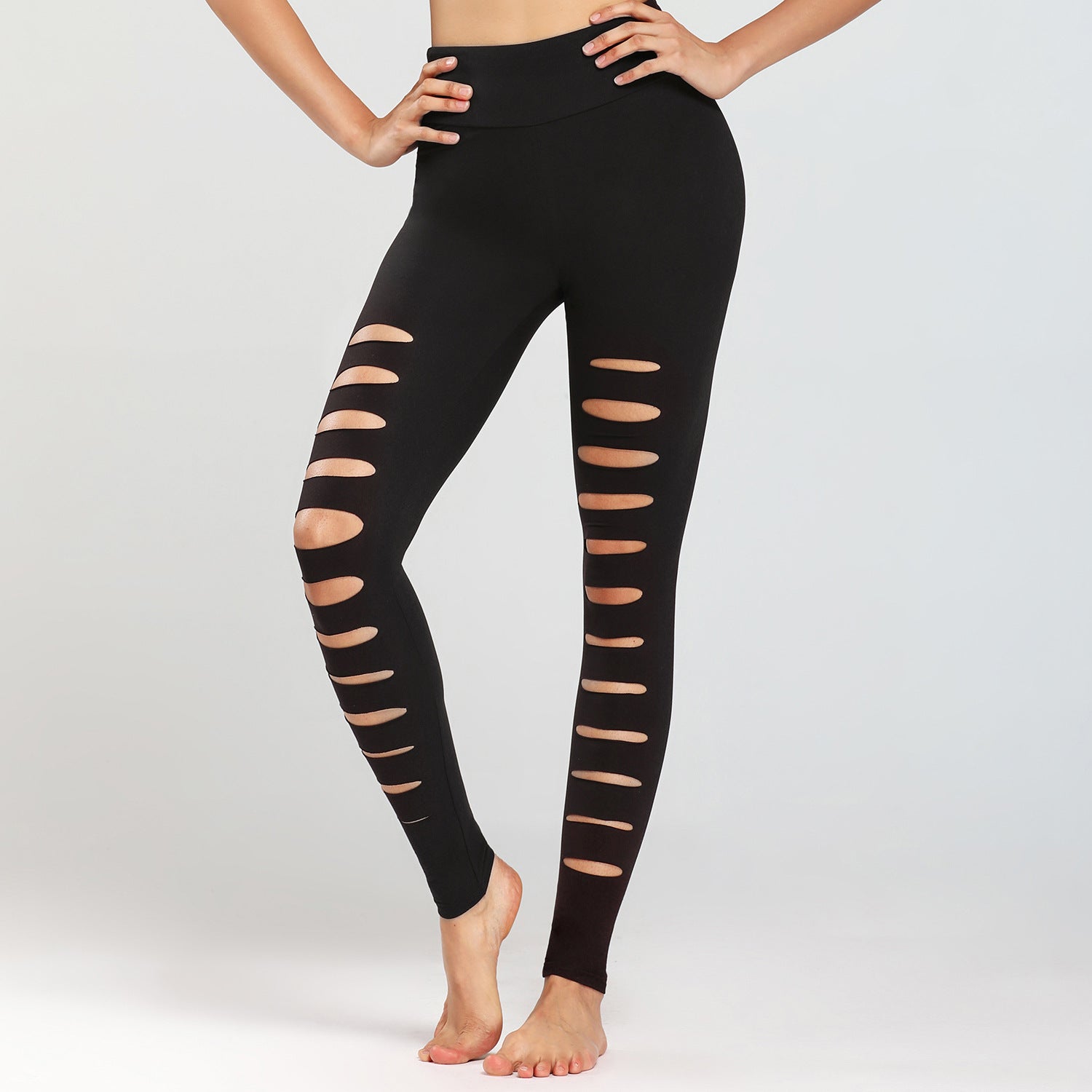 Damen Sport-Leggings mit aufregendem Cut-Out-Design und hohem Bund