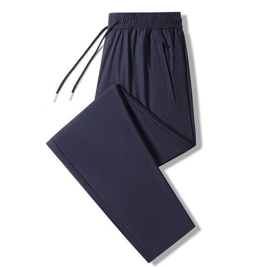 Herren nan leichte Stretchfreizeit Hose mit elastischem Bund und Reißverschlusstaschen R&B