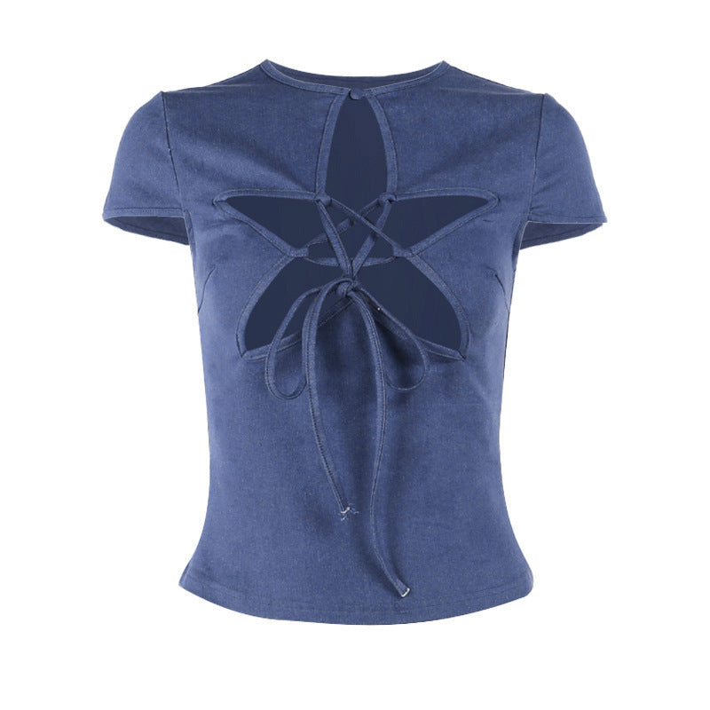 Damenoberteil mit einzigartigem Cut-Out-Design und eleganter Schnürung R&B