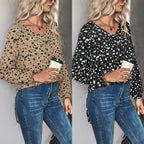 Damen Elegante Bluse mit Rüschenärmeln und modernem Punktmuster R&B