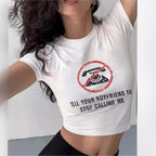Damen Crop-T-Shirt mit Ihrem kreativen Spruch R&B
