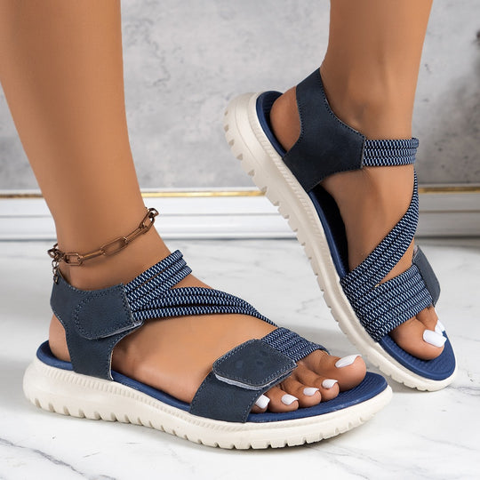 Damen Sportliche Sandalen mit verstellbarem Riemendesign und rutschfester Sohle R&B