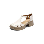 Damen Plateau-Sandalen im eleganten T-Strap Design mit modischem Verschluss
