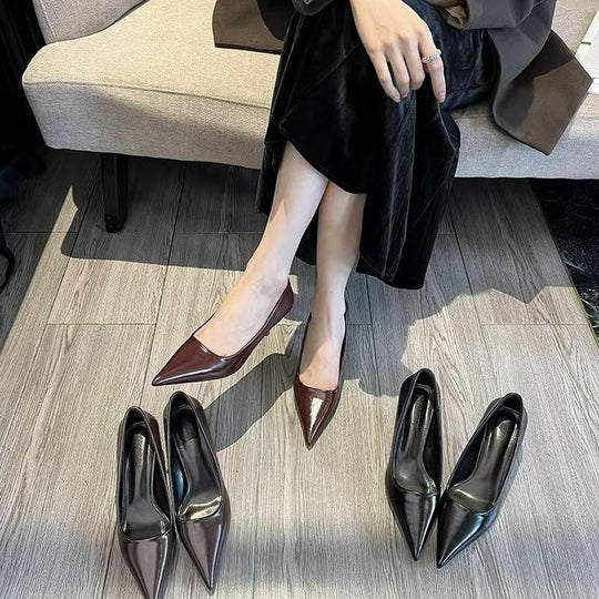 Damen elegante Stiletto-Pumps mit spitzem Zehenbereich R&B