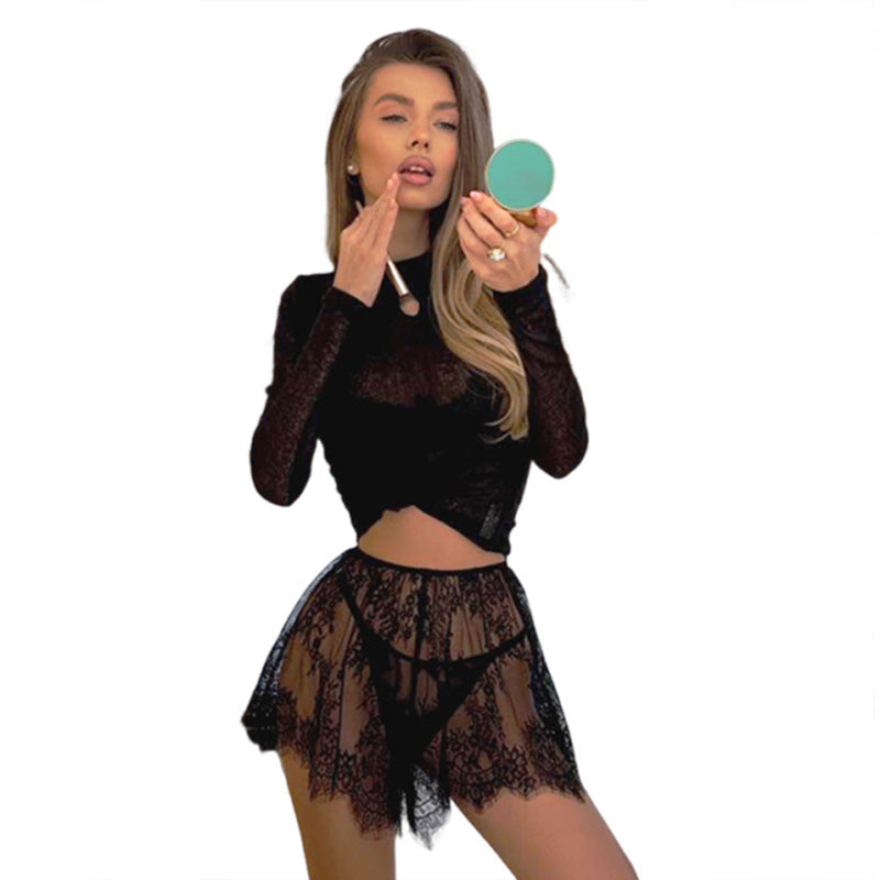 Damen Spitzen-Shorts mit zarter Blumenstickerei und elastischem Bund R&B