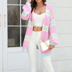 R&B | Gestreifter Strickjacke