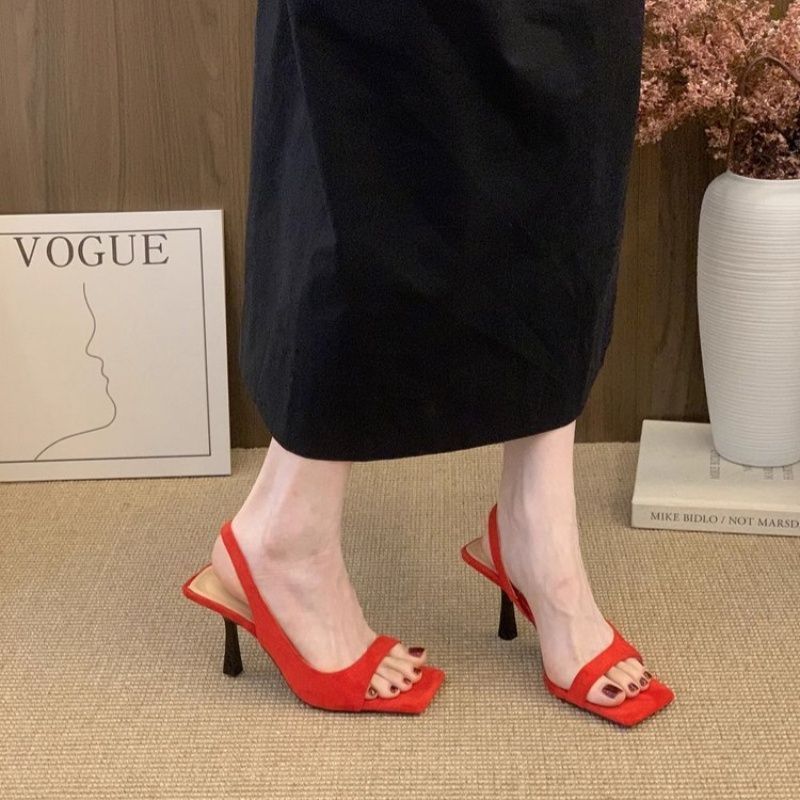 Damen Slingback High Heel Sandalen mit elegantem Punktedesign R&B